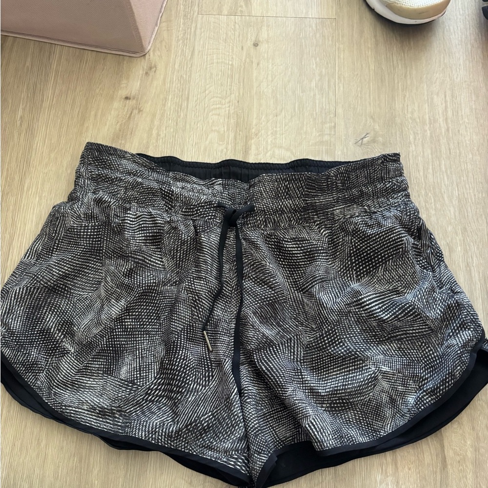 Lululemon Athletica Black and Gray Athletic Shorts